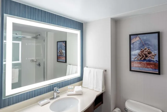 غرفة ديلوكس بسرير كينج مع أريكة، Hilton Garden Inn Arlington Courthouse Plaza 5/6