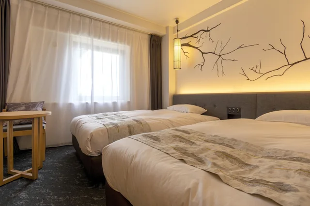 غرفة بسريرين منفصلين في المبنى الرئيسي، Hotel Global View Kushiro 1/4