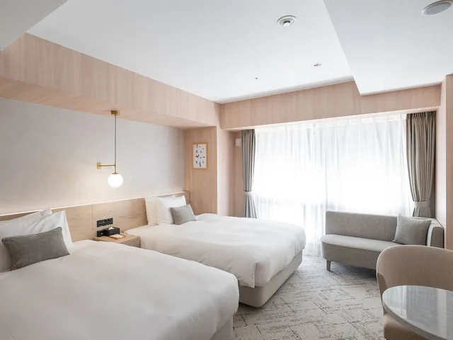غرفة قياسية بسريرين مزدوجين، Hotel The Leben Osaka 5/8