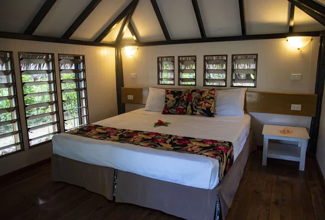 Garden, Bure, Double Bed، Likuri Island Resort Fiji 1/6