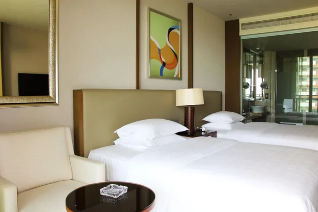 غرفة ديلوكس بسريرين منفصلين بإطلالة على الحديقة، Sheraton Bailuhu Resort Huizhou 3/4