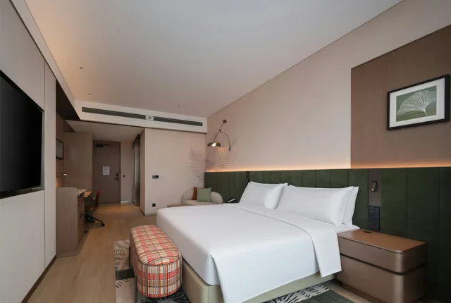 غرفة بسرير كينج لذوي الإعاقة، Hilton Garden Inn Jingzhou Shashi 1/4
