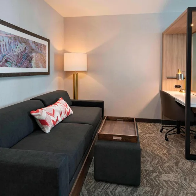 جناح بسرير كينج مع سرير سحّاب إضافي مع أريكة بحوض استحمام لذوي الإعاقة، SpringHill Suites by Marriott Denver West Golden 2/5
