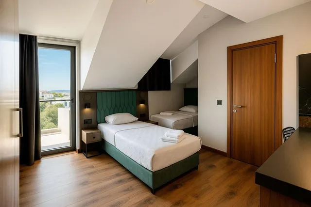 غرفة قياسية بسريرين منفصلين، Shelton Airport Otel 1/1