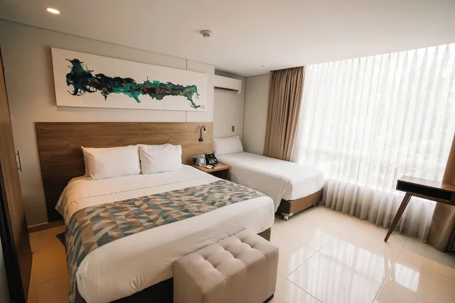 غرفة قياسية بسرير مزدوج وسرير فردي، Hotel Ambar Boutique 3/10