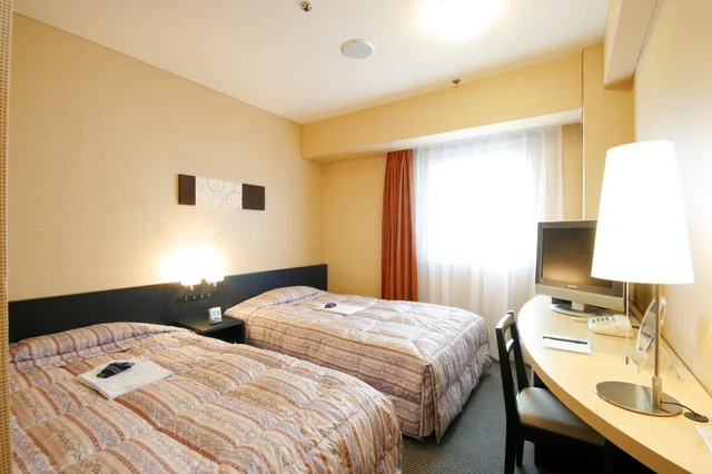 غرفة بسريرين منفصلين، Hotel Crown Hills Kokura 3/4