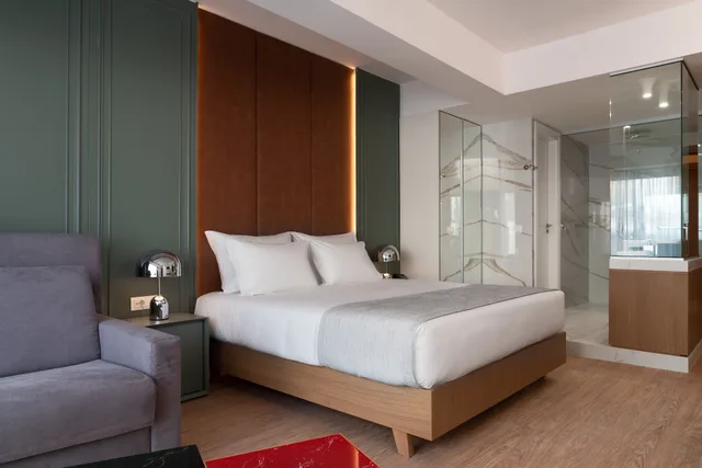 غرفة ديلوكس عائلية بسريرين منفصلين مع أريكة، Elia Ermou Athens Hotel 5/8
