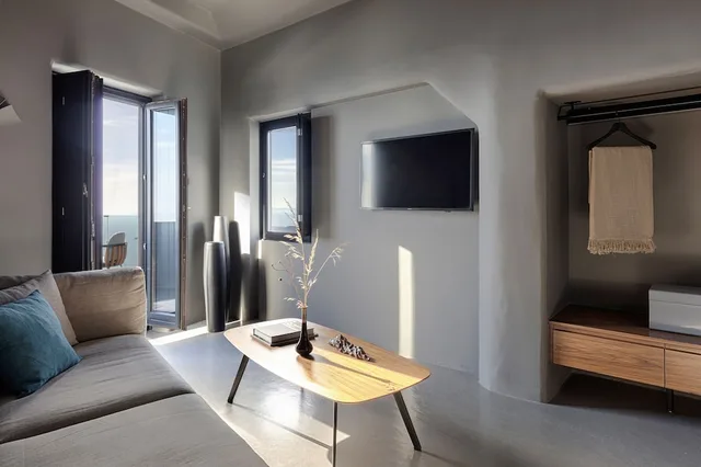 Honeymoon, Suite, Queen Bed, Sunset View, Outdoor Jetted Tub، Kivotos Santorini 6/6