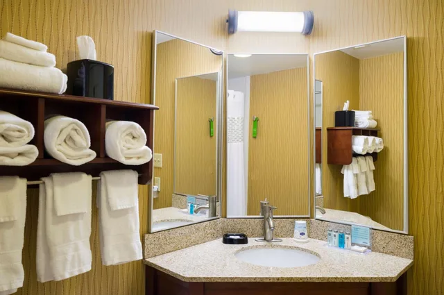 غرفة بسرير كينج مع أريكة بمطبخ صغير، Hampton Inn Selinsgrove/Shamokin Dam, PA 2/3