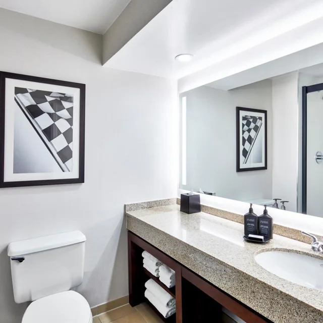 غرفة تنفيذية بسرير كينج مع أريكة في طابق مرتفع، Sheraton Indianapolis Hotel at Keystone Crossing 3/3