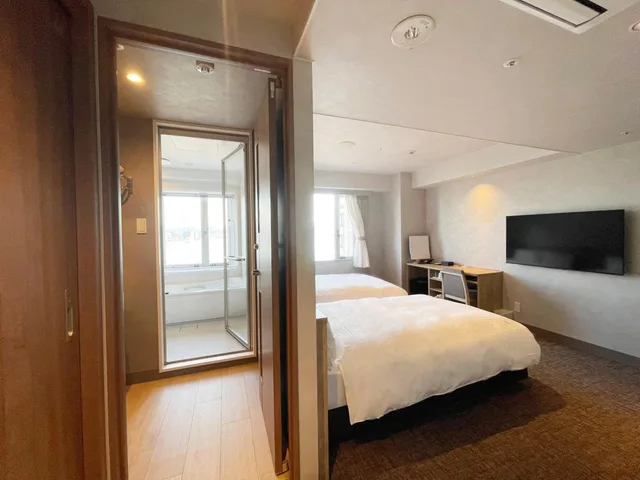 غرفة ديلوكس بسريرين منفصلين بإطلالة على المدينة في الملحق، Matsue New Urban Hotel 4/10