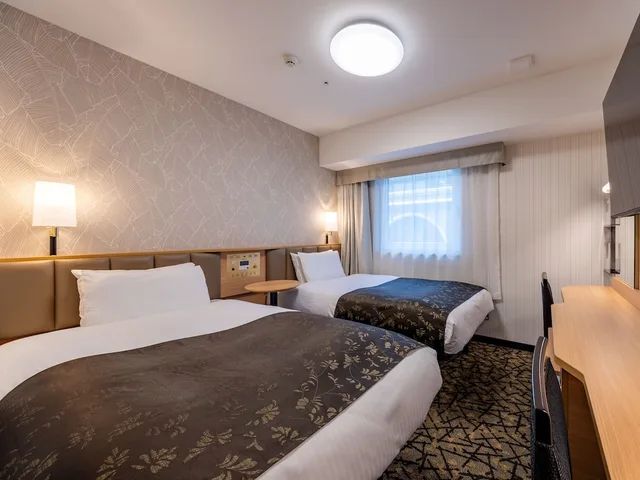 غرفة قياسية بسريرين منفصلين في طابق مرتفع، APA Hotel & Resort Osaka Namba Ekimae Tower 1/6