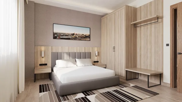 غرفة عائلية بسرير كينج بغرفة نوم واحدة مع أريكة، Ramada Encore by Wyndham Midyat 1/3