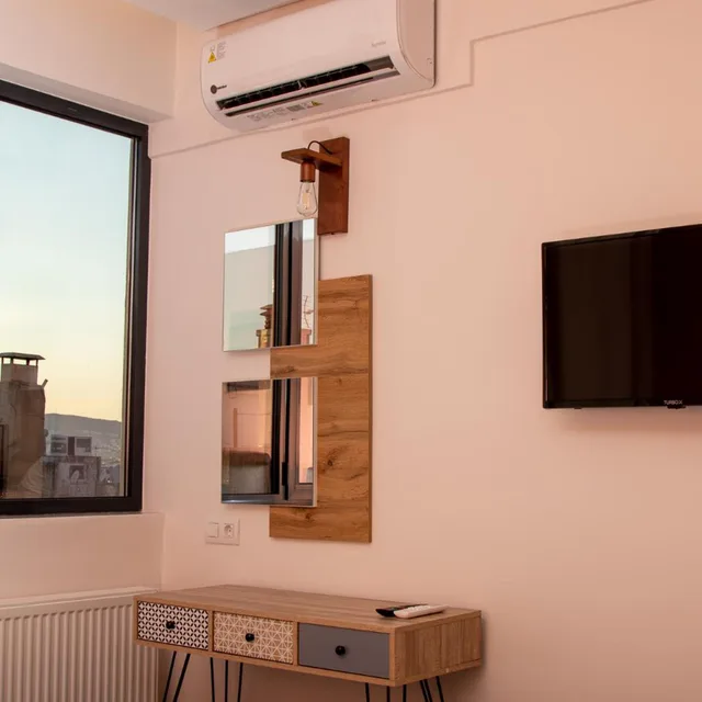 غرفة بسريرين منفصلين بحمام خاص، Dunlin Hotel Athens 5/5