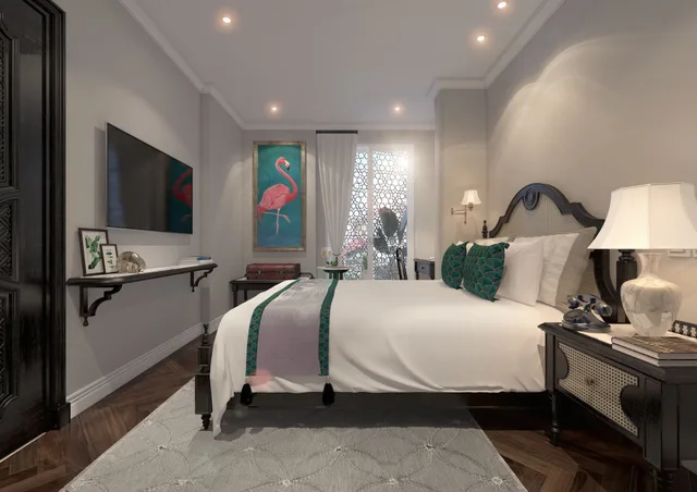 غرفة ديلوكس بسريرين منفصلين بغرفة نوم واحدة، HANOI GRACEFUL HOTEL 8/10