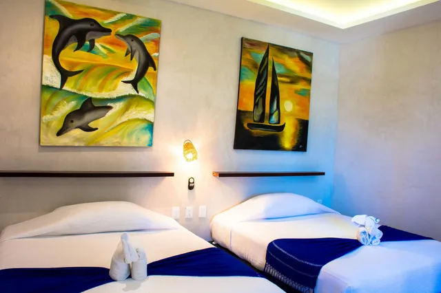 junior suite, multiple beds, pool view, Pacha Tulum Boutique Hotel 3/4