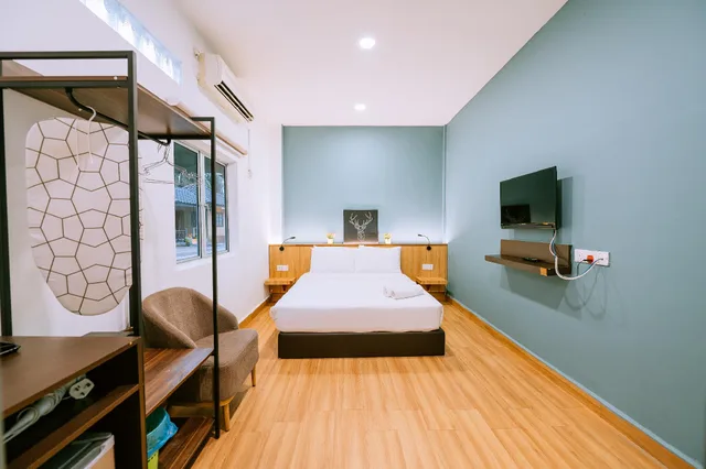 غرفة بسرير كوين بإطلالة على الحديقة، Chill Box Langkawi 1/3