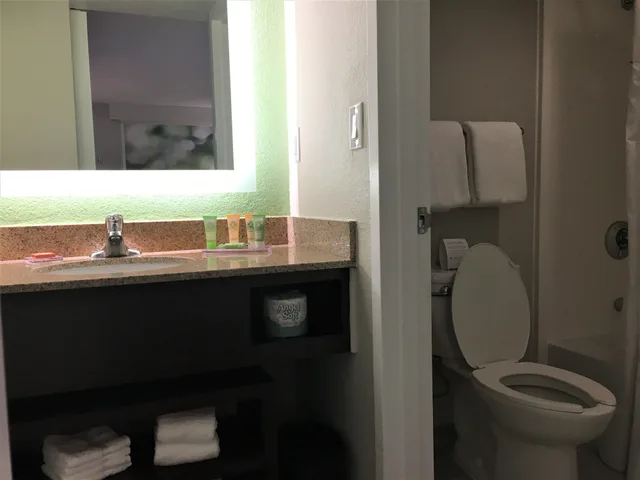 غرفة بسريرين مزدوجين بإطلالة على الفناء، Wyndham Garden Lake Buena Vista Disney Springs Resort 5/5