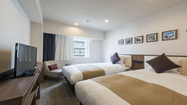 غرفة قياسية بسريرين منفصلين للمدخنين، Hotel Mystays Sapporo Nakajima Park Annex 1/1