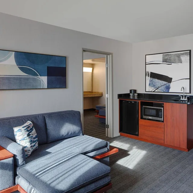 جناح بسرير كينج بغرفة نوم واحدة مع أريكة بحوض استحمام لذوي الإعاقة، Courtyard By Marriott Springfield Downtown 1/8