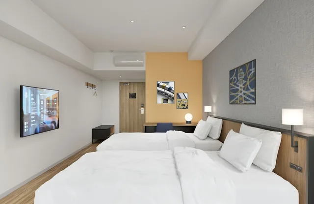 غرفة بسريرين منفصلين بإطلالة على المدينة، Hotel Bloemen North-Hanazono 2/4