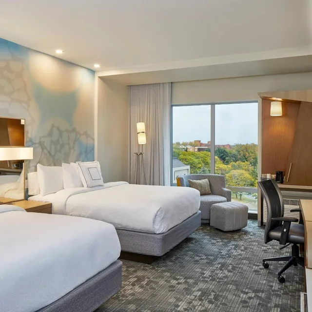 غرفة بسريرين كوين، Courtyard by Marriott Albany Airport 2/7