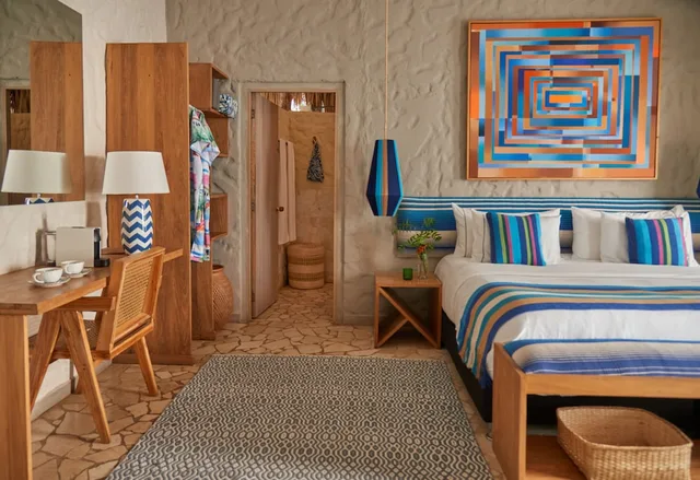 بنغل رومانسي بسريرين منفصلين بغرفة نوم واحدة بمسبح خاص، Blue Apple Beach Hotel 2/2
