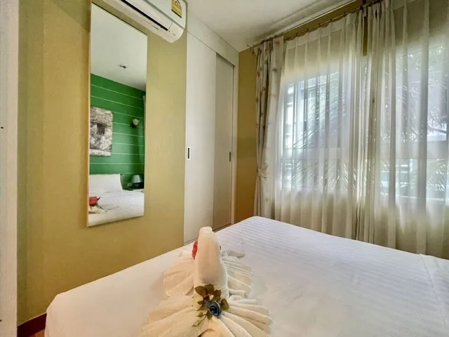 غرفة ديلوكس بسرير كوين مع أريكة، The Trust Huahin Condo Garden View By Dome 3/5