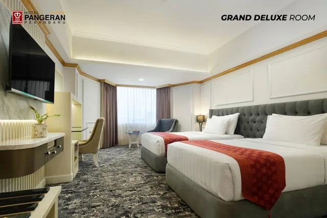 غرفة غراند ديلوكس بسريرين منفصلين، Hotel Pangeran Pekanbaru 3/3