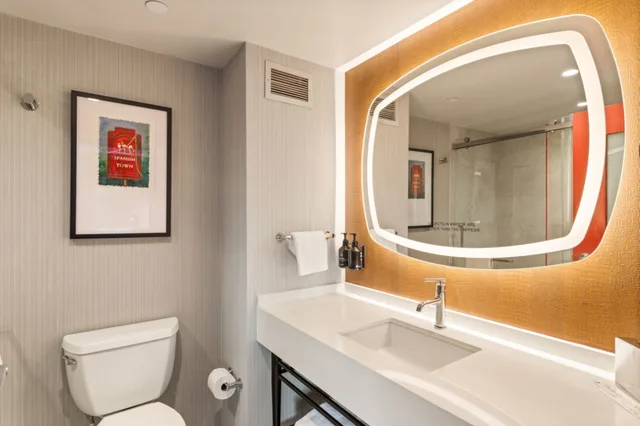 غرفة قياسية بسرير كينج بإطلالة على النهر، Hotel Indigo Baton Rouge Downtown 5/10
