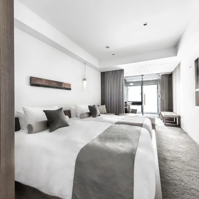 غرفة قياسية بسريرين منفصلين بدون إطلالة مع دخول الصالة، The Royal Park Hotel Iconic Kyoto 1/2