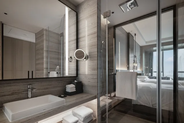 غرفة بسريرين مزدوجين بإطلالة على البحيرة، Courtyard by Marriott Chengdu South 4/5