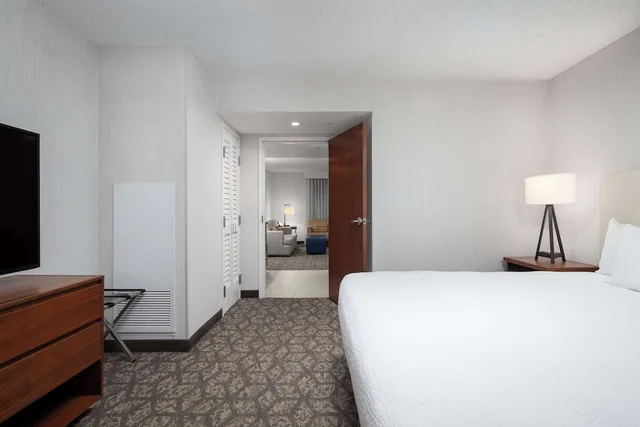غرفة بسرير كينج مع أريكة لذوي الإعاقة، Embassy Suites by Hilton Portland Airport 2/8