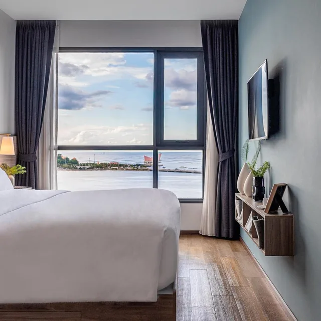 غرفة بريميوم بإطلالة على البحر بغرفة نوم واحدة، Oakwood Hotel Residence Sri Racha 4/7