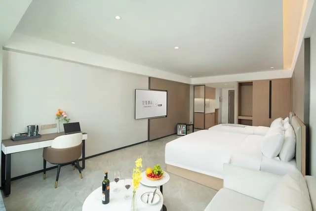 Family, Single, 2 Double Beds, City View، ECHIC HL (Guangzhou Baoneng Performing Arts Center Luogang Wanda Plaza) 3/5