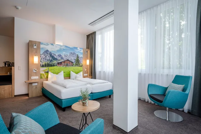 غرفة عائلية بسرير كوين وسريرين فرديين، Avalon Bad Reichenhall 4/5