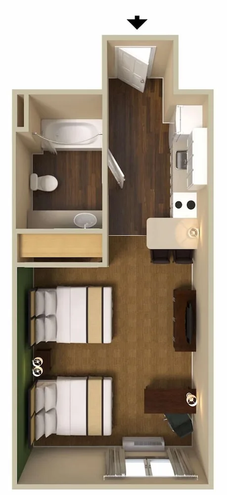 جناح بسرير كينج مع أريكة بمطبخ، Studio6 Extended Stay Minneapolis Airport Eagan North MN 10/10