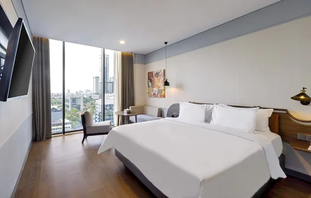 غرفة تنفيذية بسرير مزدوج بإطلالة على المدينة، ARTOTEL Hub Simpang Temu 1/1