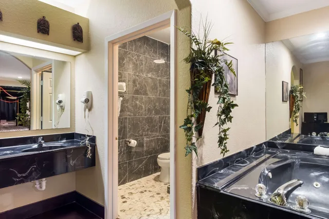 غرفة بسرير كينج بحوض جاكوزي، Americas Best Value Platinum Inn Suites 1/1