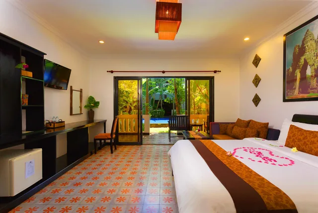 غرفة متصلة ديلوكس بسرير مزدوج وسريرين منفصلين، La Residence WatBo Hotel 2/10