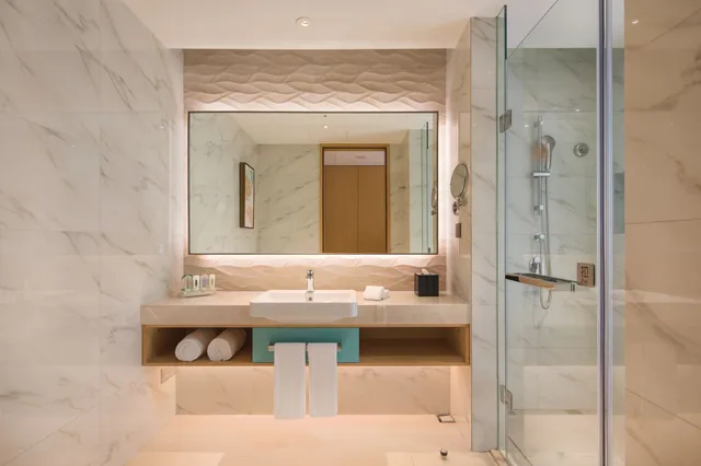 غرفة قياسية بسرير كينج مع دخول صالة النادي مع دخول الصالة، Holiday Inn Tianjin Xiqing 3/3