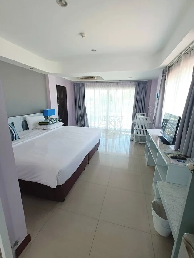 غرفة غراند ديلوكس بسرير مزدوج بإطلالة على البحر، KP Seaview Jomtien 4/9
