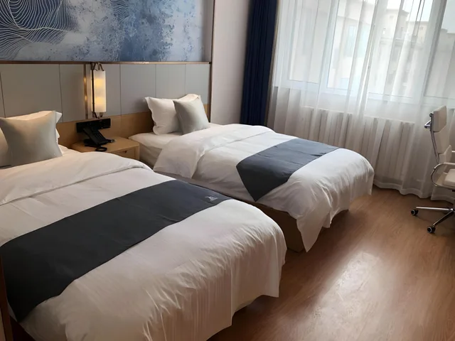 غرفة ديلوكس بسريرين منفصلين، GreenTree Inn Qingdao Laixi High-speed Railway Station Shenzhen Road Express Hotel 2/2