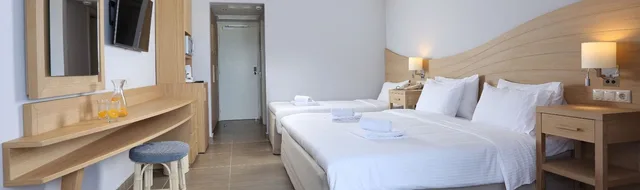 غرفة بسرير مزدوج أو سريرين منفصلين بإطلالة على الحديقة، Lyttos Beach Hotel 1/1