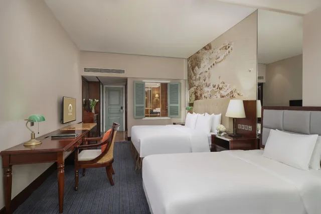 غرفة بسريرين بإطلالة على المدينة، City Hotel Xiamen 2/2