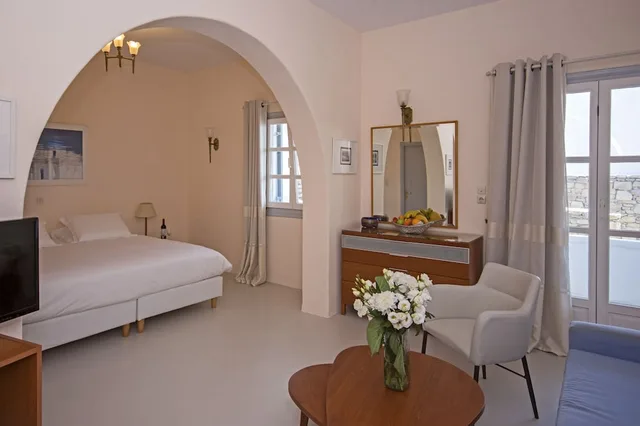 غرفة سوبيريور بسرير كوين بإطلالة على البحر مع أريكة، Mykonos Adonis Hotel 2/9
