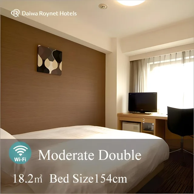 Moderate, Single, Double Bed, Smoking، Daiwa Roynet Hotel Sendai 1/1