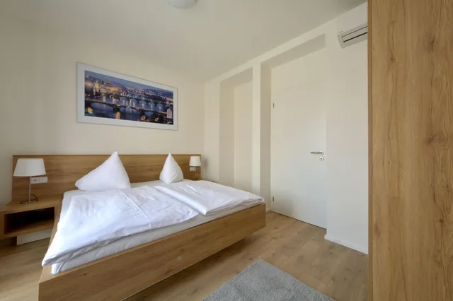 غرفة مفردة بسرير كوين بحمام خاص، Downtown Suites Belohorska 1/5