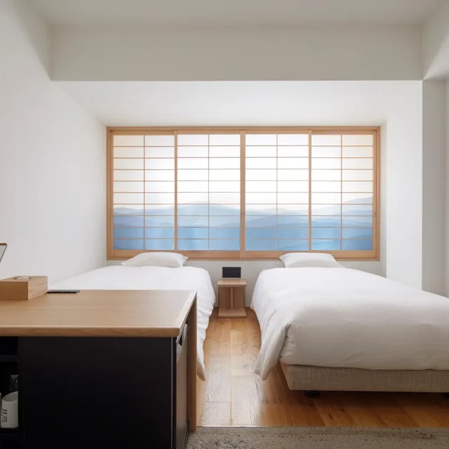 غرفة بسريرين منفصلين، Hotel androoms Kyoto Shichijo 1/8