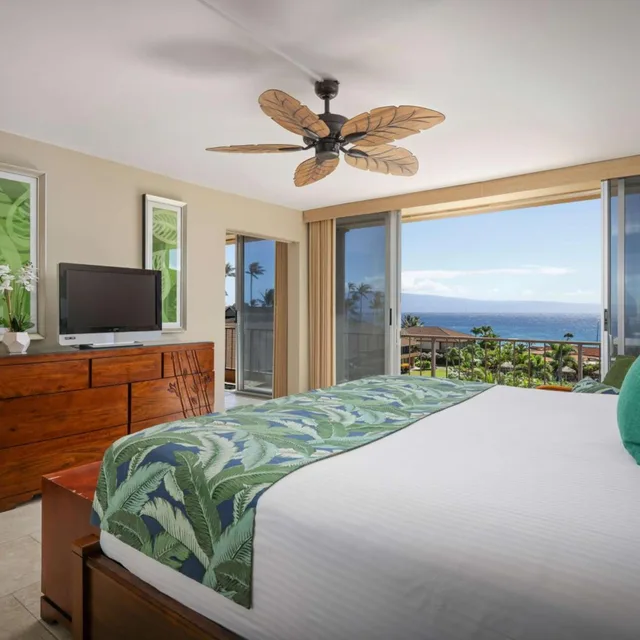 جناح بسرير كينج بإطلالة على البحر بغرفة نوم واحدة، Aston Maui Kaanapali Villas 2/3